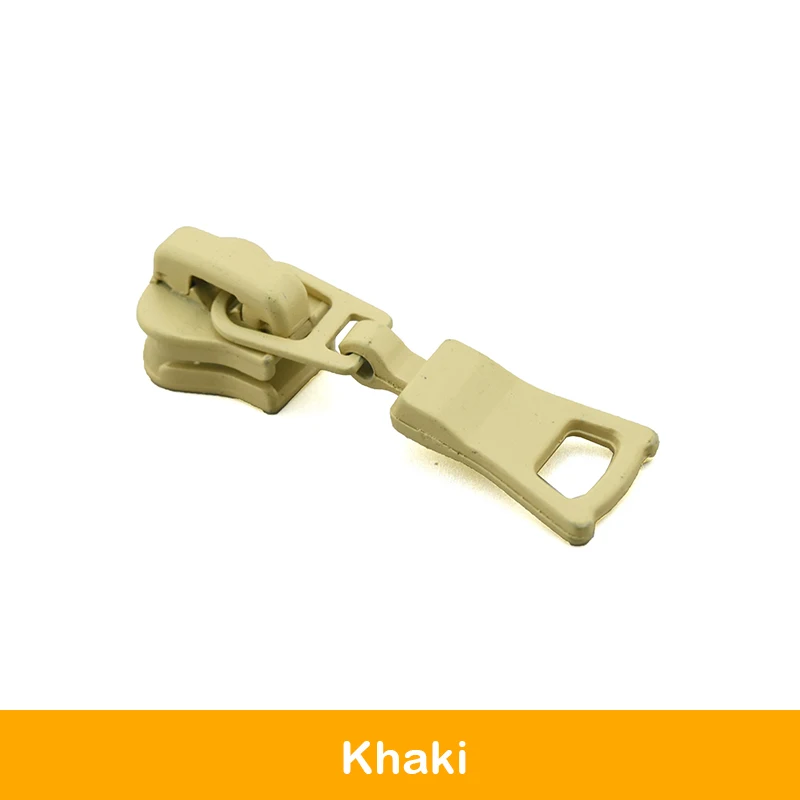 Khaki 5#5 шт на цветной молнии тянет ползунки для смолы молнии и аксессуары для шитья - Цвет: Khaki