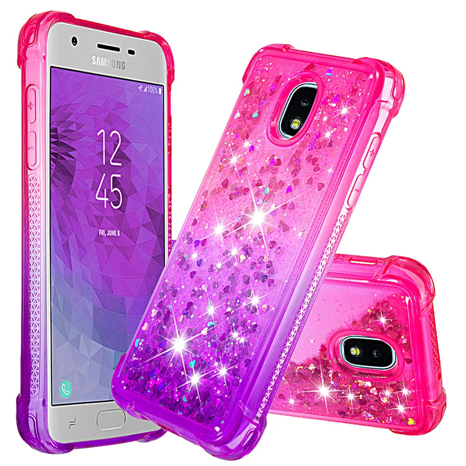 

Phone Coque For Samsung Galaxy J3 2018 SM-J337P J3 Star SM-J337A Amp Prime 3 2018 Gradient Silicone Soft TPU Liquid Phone Cases