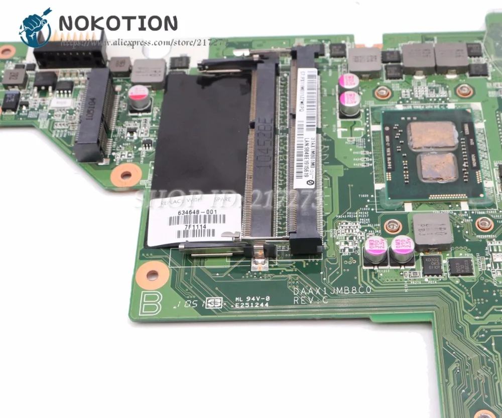 Материнская плата NOKOTION для ноутбука HP материнская Compaq G62 CQ62 основная процессора