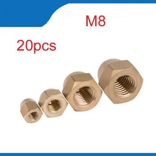 20 шт. шестигранные гайки DIN1587|hex nut m8|brass cap nutacorn |