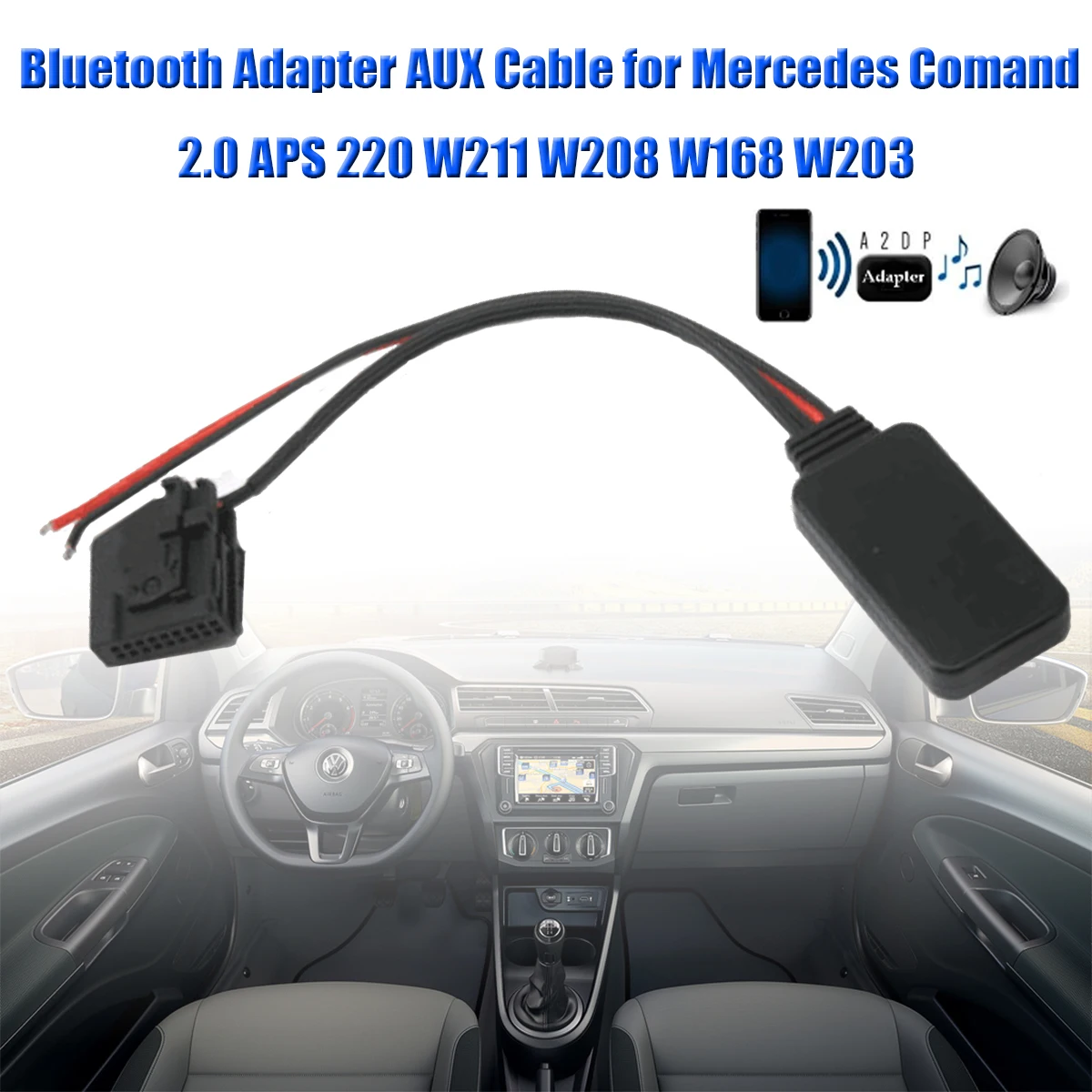 Автомобильный bluetooth адаптер AUX кабель для Mercedes Comand 2 0 портативный автомобильный