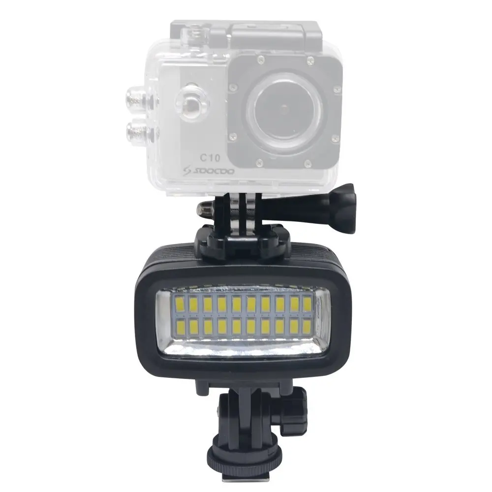 Дайвинг LED видео свет 40 м подводный 1900mAH водонепроницаемый 700LM для GoPro Hero 6 5 4 SJCAM SJ4000