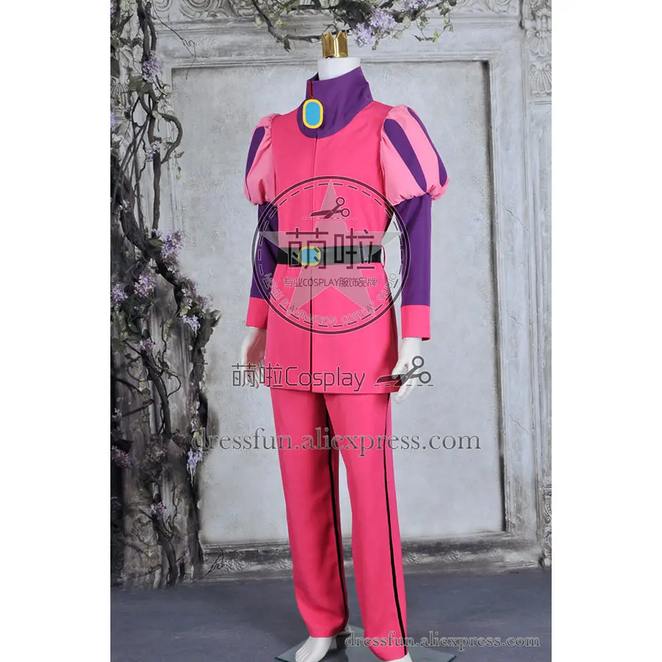 Adventure Time Косплей Костюм Принца Гамбола новый полный комплект розовый