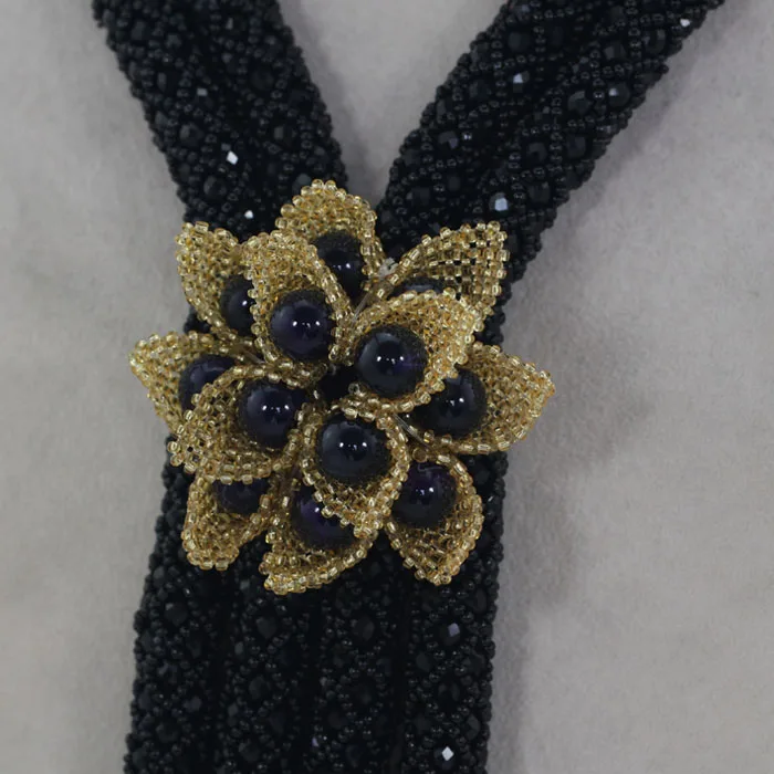 2017 индийский свадебный цветок массивное ожерелье эксклюзивный длинный черный