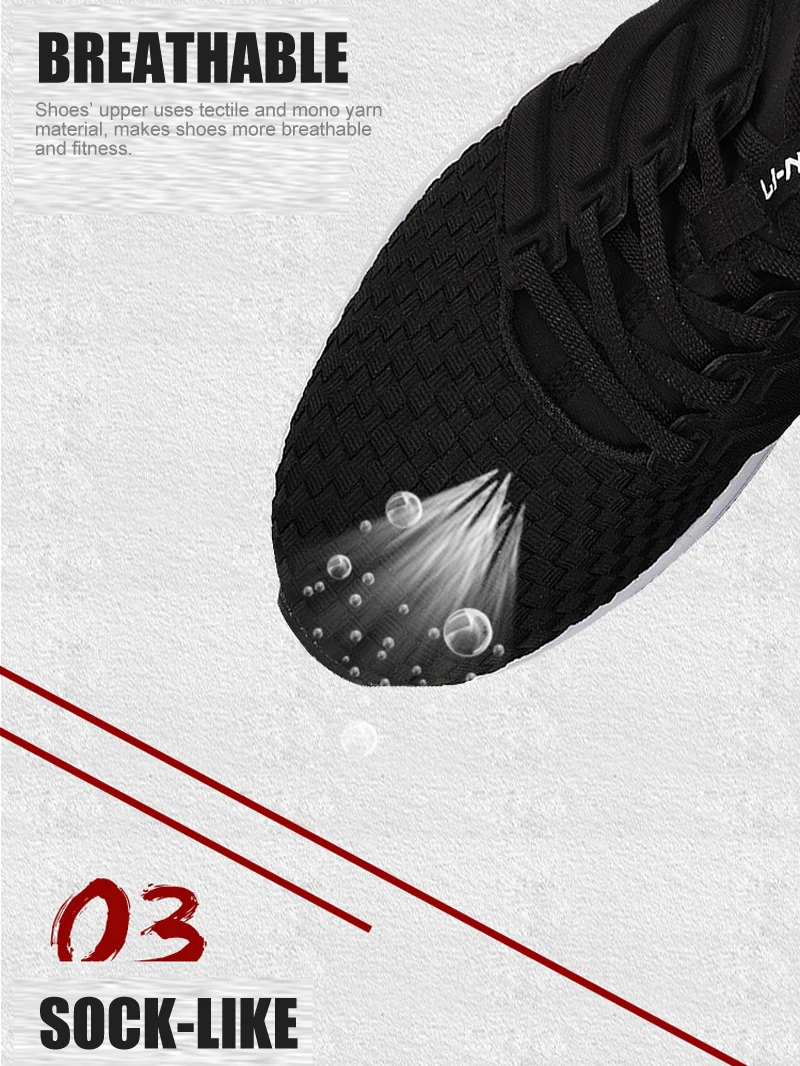 Li-Ning/Женская обувь с пузырчатой лицевой поверхностью; обувь для образа жизни на подушке; удобные кроссовки для фитнеса; спортивная обувь с дышащей подкладкой; AGCN008 YXB139