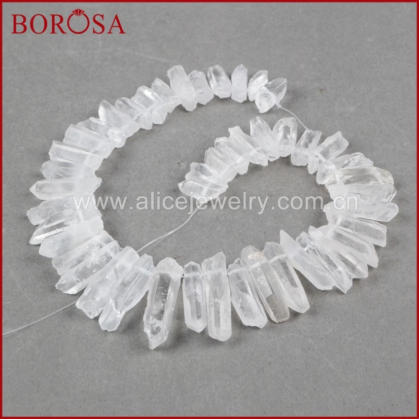 Кварцевые серьги-подвески BOROSA из натурального кварца ручной работы G0707 |