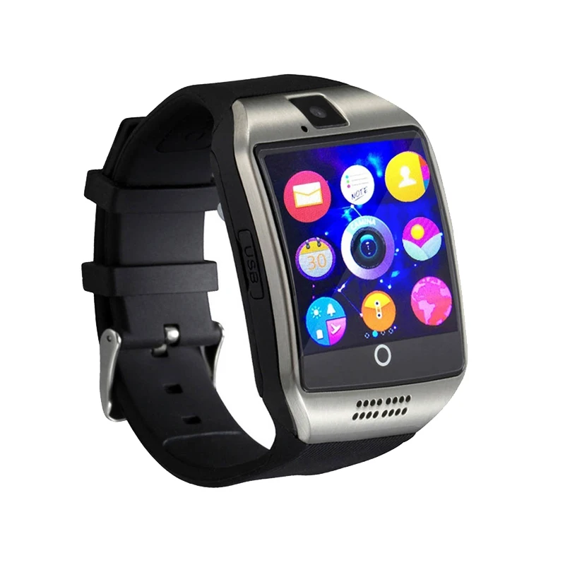 Smart Bluetooth часы Q18 с Камера Facebook Whatsapp Twitter синхронизации SMS Smartwatch Поддержка SIM карты