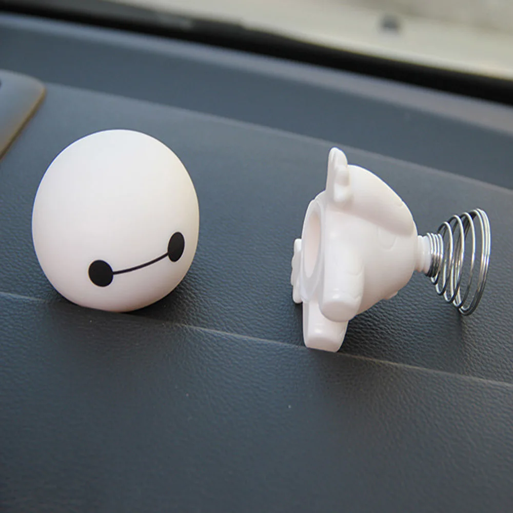 Мультяшный пластиковый робот Baymax, качающаяся голова, автомобильные аксессуары, украшение интерьера автомобиля, большая кукла героя, игрушки, аксессуары