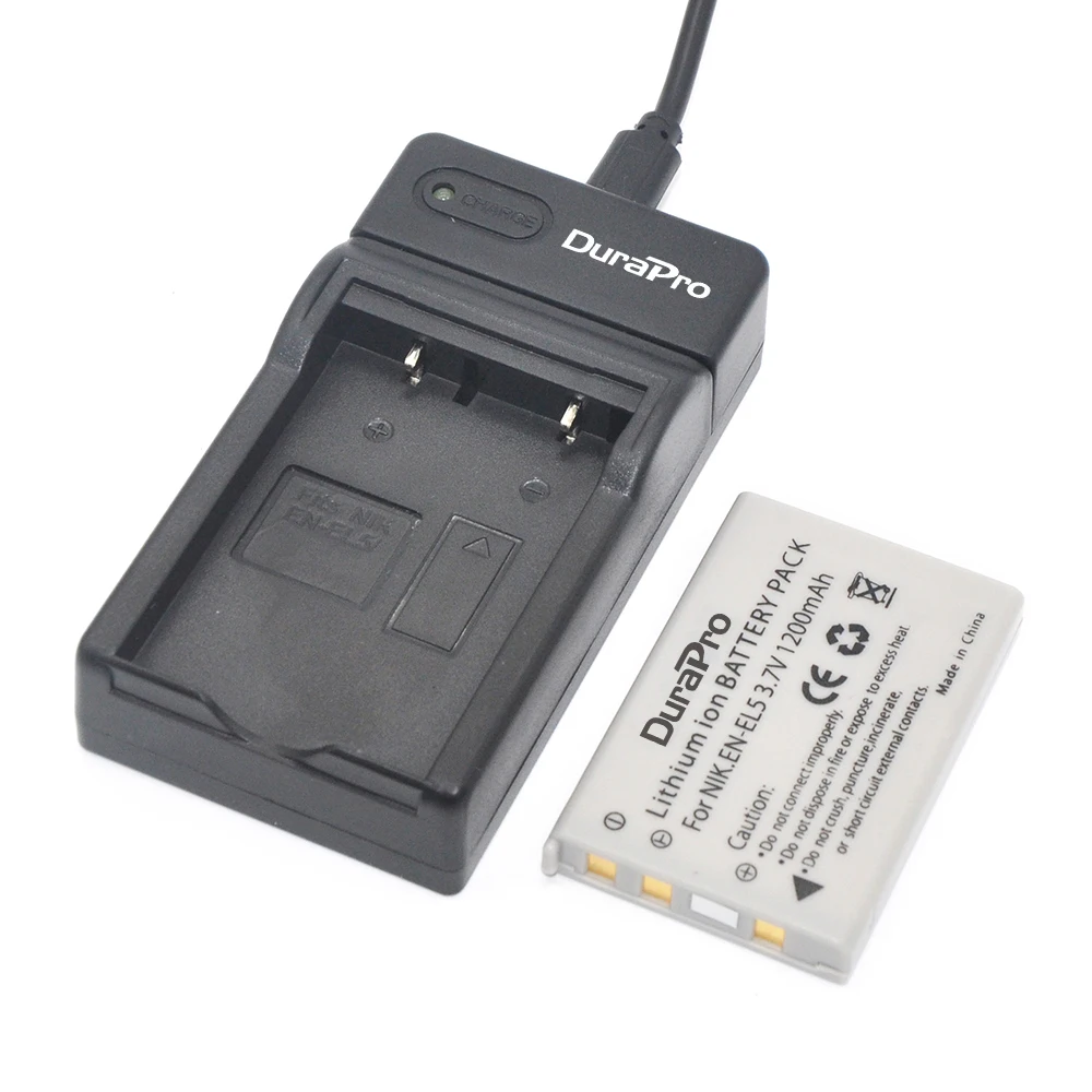 Durapro 1 шт. устройство для зарядки USB Nikon EN-EL5 P100 P4 P500 P510 P5000 P5100 P6000 P80 P90 S10 аккумулятор