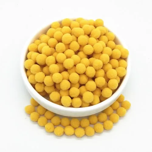 38 Dark yellow 480 шт, 8 мм, мини пушистые мягкие помпоны, шарики для рукоделия, художественные изделия, помпон ручной работы, цветы, венки, принадлежности для шитья, аксессуары для одежды, 20 г - Color: 38 Dark yellow