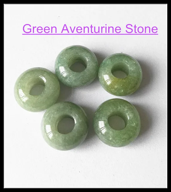 Green aventurine 5 шт./лот натуральный драгоценный камень Бусины Европейский голубой камень Малахит, опал содалит Сердолик желтый тигровый глаз аксессуары из оникса - Цвет: Green aventurine