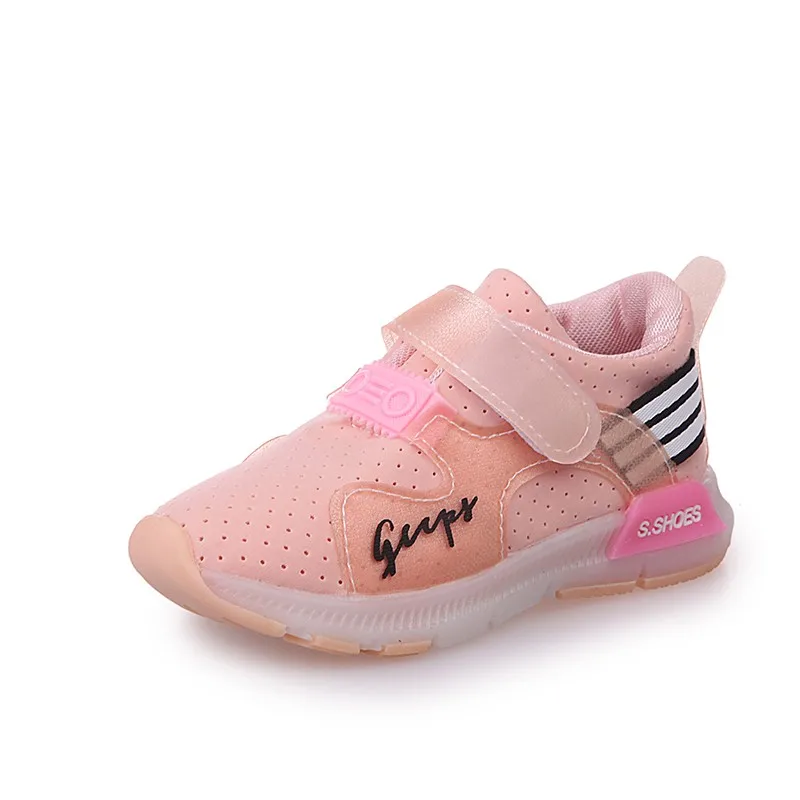 LED Kids Shoes Spring Autumn Baby Girl PU Breathable Glow Casual Boys &amp Girls Luminous Sneakers Glowing | Детская одежда и