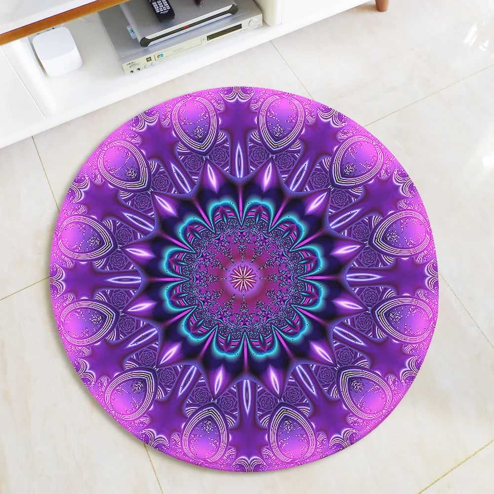 Zeegle мандала круглые ковры для гостиной фланелевый ковер детской комнаты коврики
