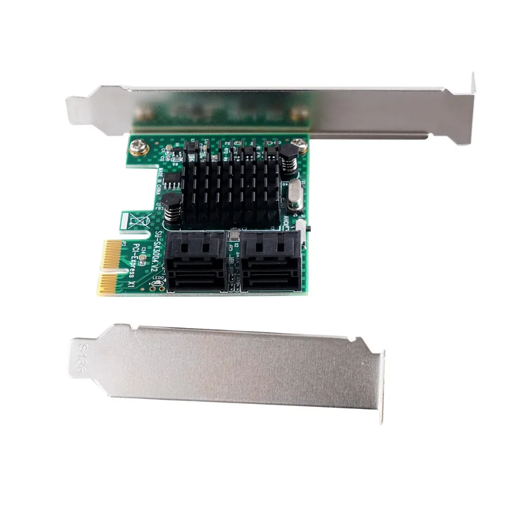 ORICO 4 порта SATA3.0 PCI-E Плата расширения 6 Гбит/с PCI Express контроллер карты SATA III 3,0 конвертер Плата расширения для ПК