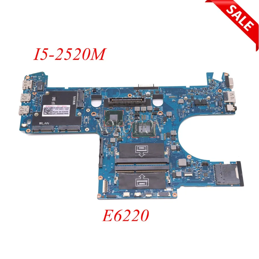 Материнская плата NOKOTION для ноутбука Dell Latitude E6220 0R97MN CN основной платы DDR3 6050A2428801 MB