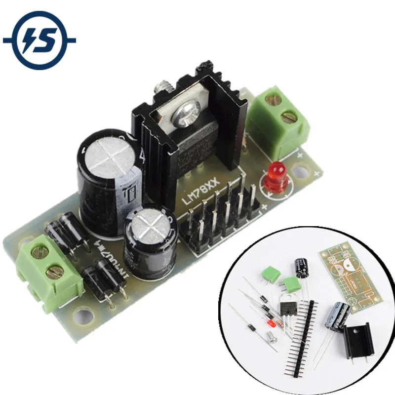 L7805 LM7805 DIY Kit Питание Регулятор модуль Шаг вниз 7 5 В 35 до понижающий
