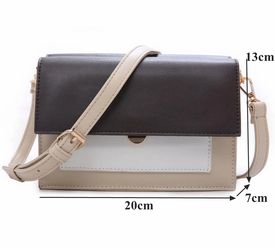 Маленькая женская сумка на плечо Лоскутная через для женщин кожаная роскошная