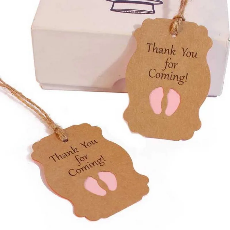 Детские ножки крафт-бумага бирки с благодарностью за то что пришли дети пол