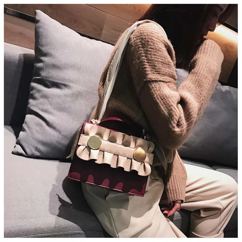 Moeluohouse шарфы для женщин Ruched оборками сумки Tote плеча Corssbody сумка откидной крышкой