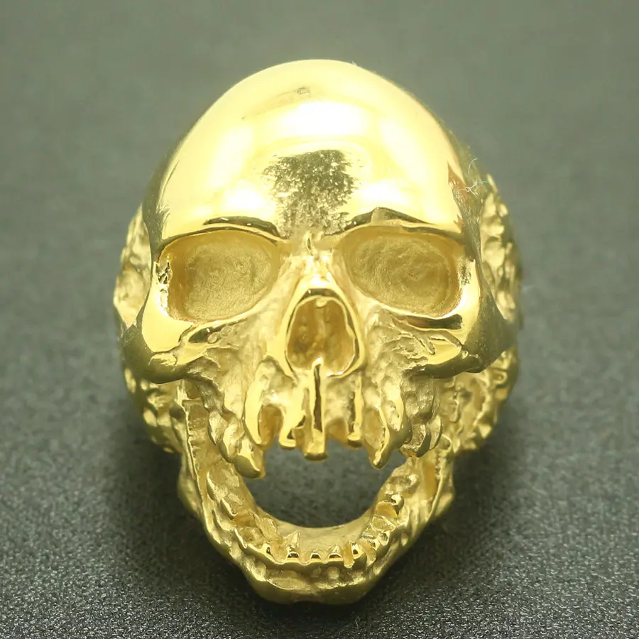 Крутой демон из нержавеющей стали 316L для полировки фотографий|skull ring|316l stainless