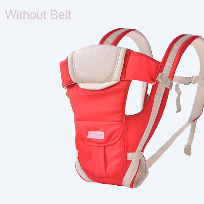 Red Without Belt Многофункциональная переноска для детей 2-30 месяцев, переноска для младенцев, высокое качество, слинг, рюкзак, сумка-кенгуру - Цвет: Red Without Belt
