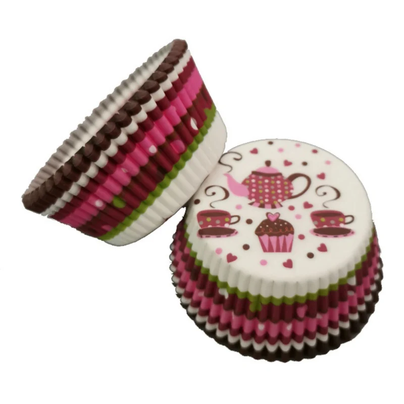 100 шт. Бумага выпечки чашки пресс формы для Кекс одноразовые Набор круглых