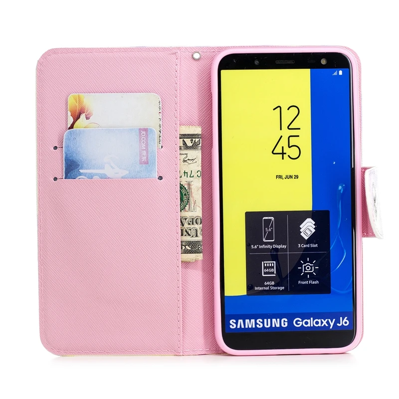 Чехол для Samsung Galaxy A6 A8 Plus J2 Pro 2018 чехол из искусственной кожи флип кошелек J3 J4 J6 J8