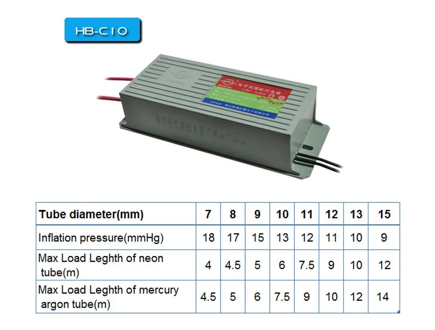 Неоновый электронный трансформатор 10 м 120 Вт неоновый высокого напряжения