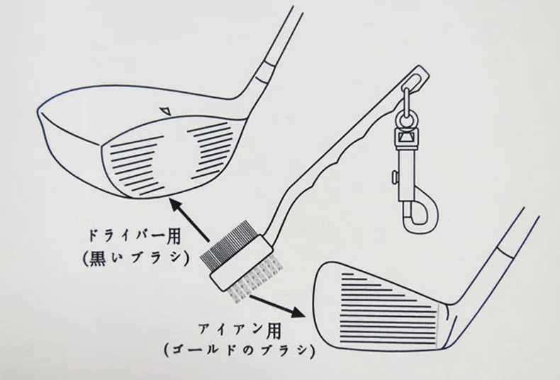 Щетка для чистки Golf Club двусторонняя щетка щетиной из железа и дерева ОЕМ|groove