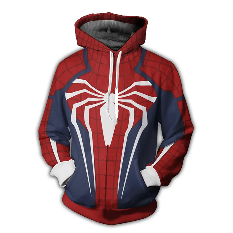 Sweatshirt insomniac Человек-паук косплей мужской костюм Человека-паука осенние модные толстовки и свитшоты игры аниме с капюшоном на молнии свитера куртки - Цвет: Sweatshirt