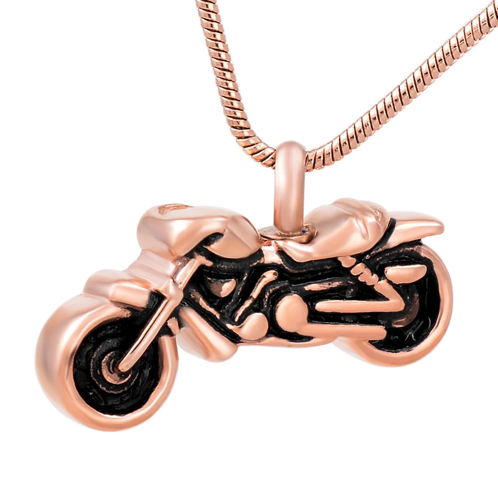 Fashion Motorcycle Cremation Pendant For Ashes Memorial Stainless Steel Necklace Ashes Holder Urn Keepsake Jewelry for Men Women