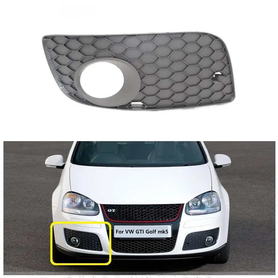 Passenger Side Для VW Golf 5 MK5 GTI 2004 2005 2006 2007 2008 2009 Автомобильный Стайлинг передняя противотуманная фара светильник решетка крышка - Цвет: Passenger Side