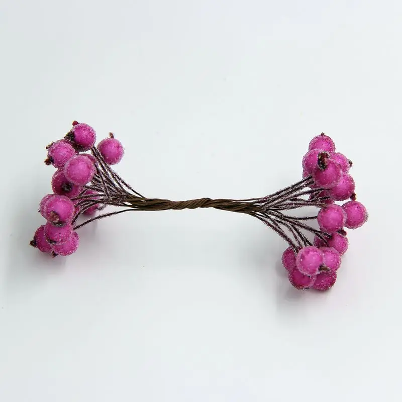 rose 1 см 20 шт./лот мини Скрапбукинг тычинки srtificial Ягодный букет цветов для вечерние свадебное украшение коробки для конфет Ремесла поставок - Цвет: rose