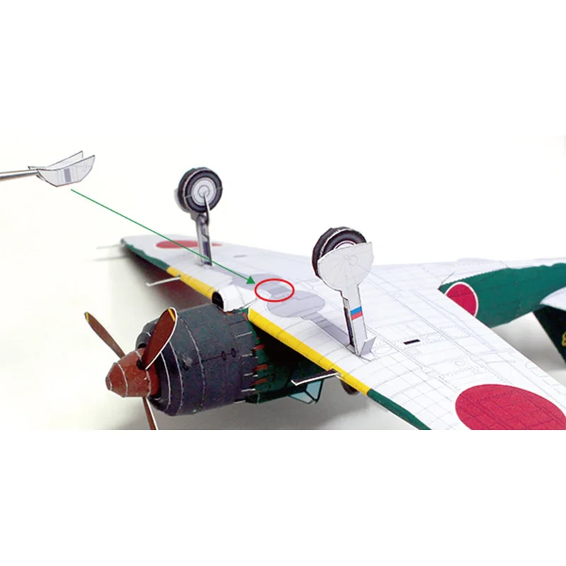 DIY 1: 48 японская модель летательного аппарата модели A6m5a стандарта Второй мировой