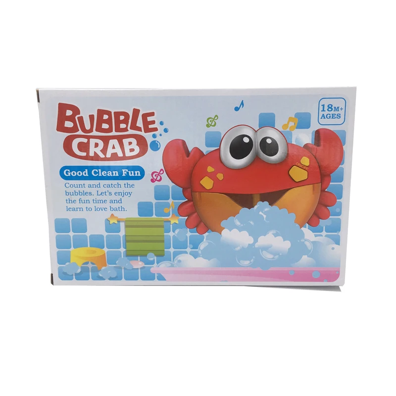 With box Наружная лягушка и крабы пузырьковая машина Осьминог детская игрушка для ванны производитель пузырей ванна для купания мыльная вода игрушки для детей с музыкой - Цвет: With box