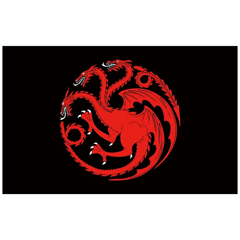 

Free Shipping xvggdg flag 3x5ft House Targaryen Banner Flag Events Decorative Flag 90x150cm 100D polyester