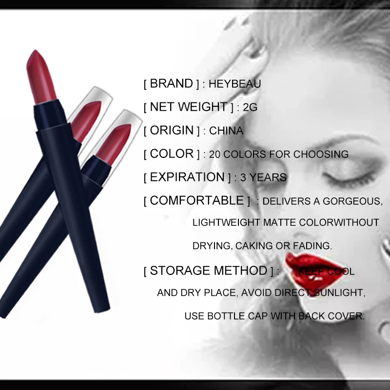 Mate mini Lipstick Pencil Cosmetics Matte Lips Pigment Nude set Long Lasting magic Makeup korean |
