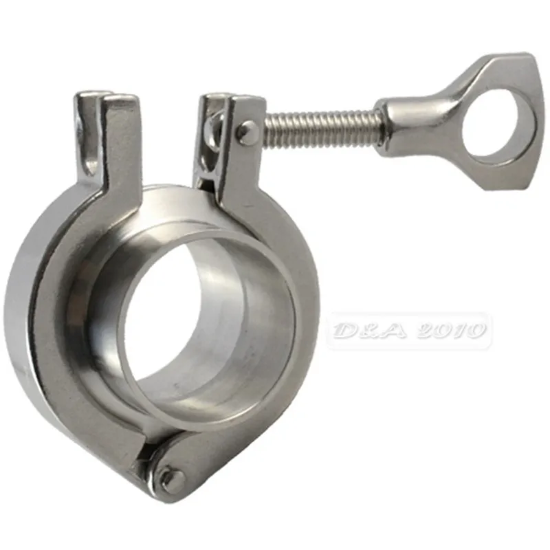 

MEGAIRON Sanitary Coupling with 2* 45mm 1.75" OD Sanitary Weld Ferrule + 1*Tri Clamp + 1*PTFE Gasket Stainless Steel SUS SS316