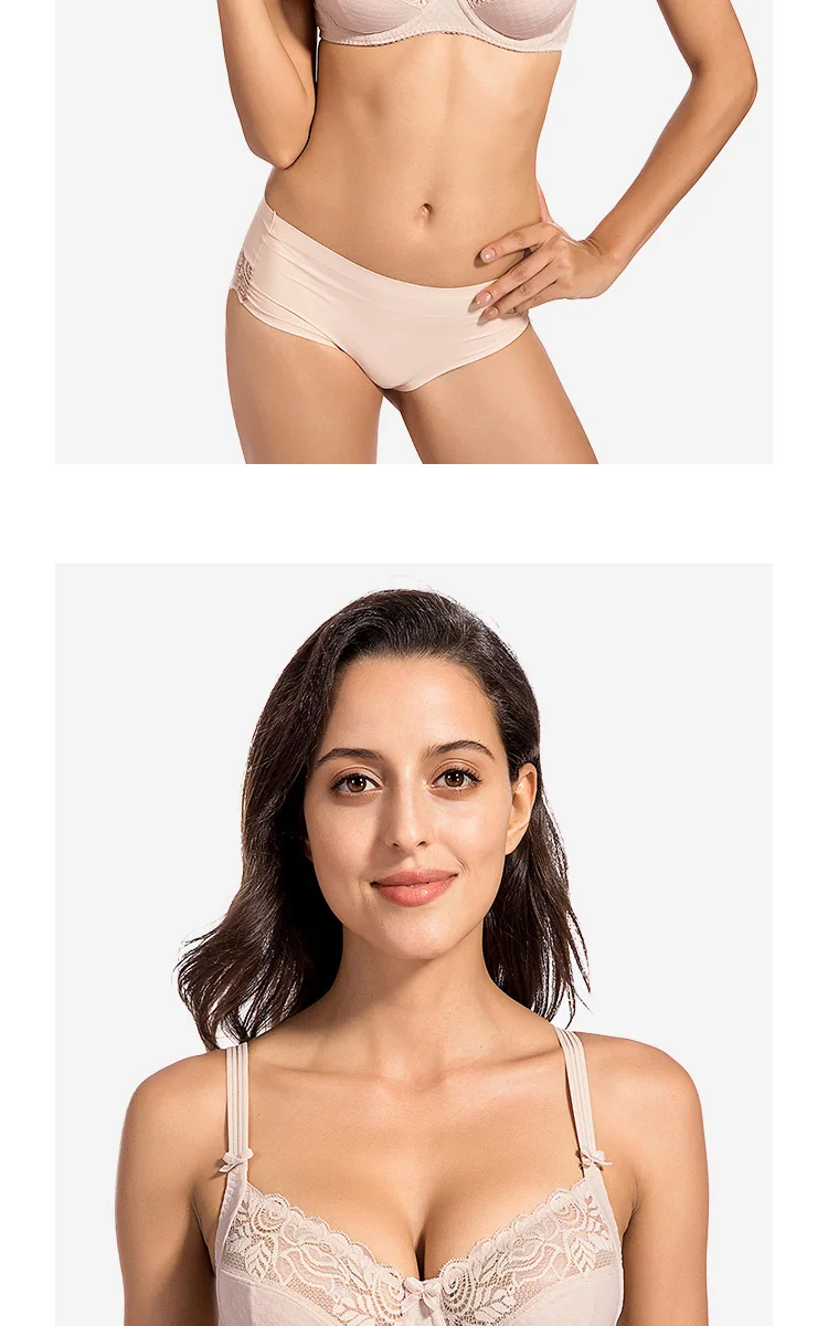 Для женщин Новая мода женщин цветочные кружева без подкладки на косточках Мягкий на полную фигуру, размера плюс бюстгальтер; большие размеры 34-42 B C DD/E/F