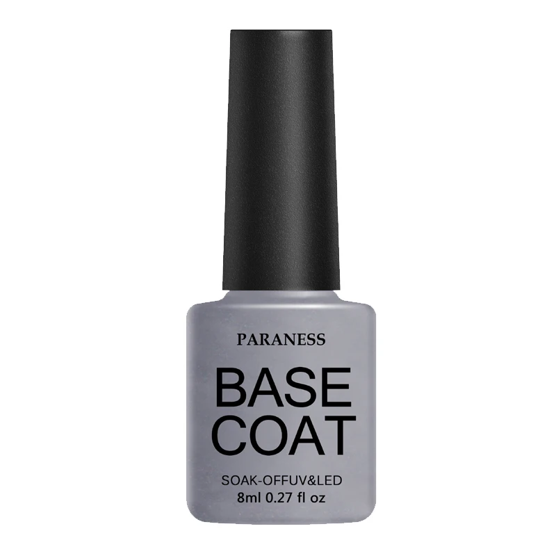 base coat Paraness Top Nail Art 8 мл не протирать ногти блеск верхнее покрытие Базовое покрытие УФ гель лак для ногтей светодиодный отмачиваемый гель лак все для маникюра - Цвет: base coat