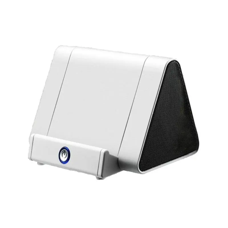 Белый Portable Wireless Induction Speaker Auto-sensing Speakers Mobile Phone Stand Mini Sound Box Audio Sensors Super Bass Loudspeaker - Цвет: Белый