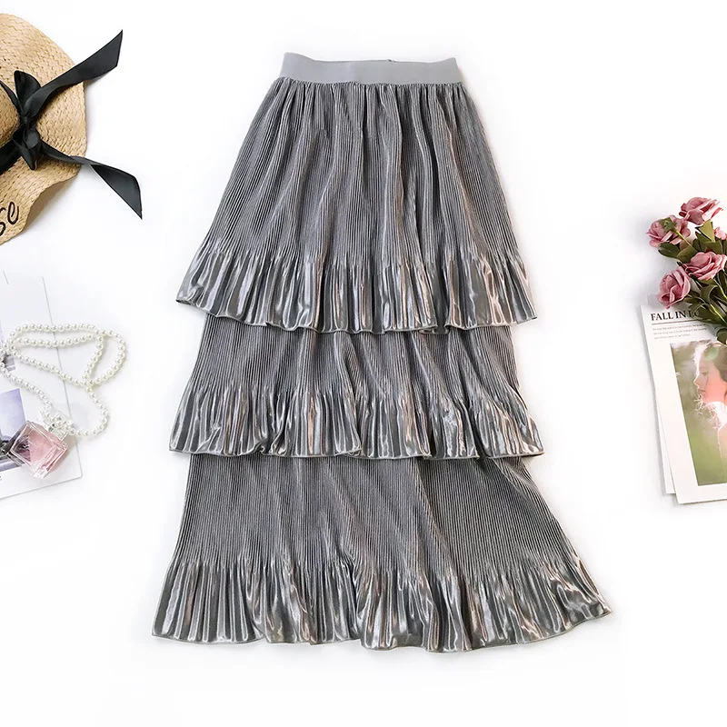 Fitaylor весенний женские плиссированные юбки с эластичной резинкой на талии