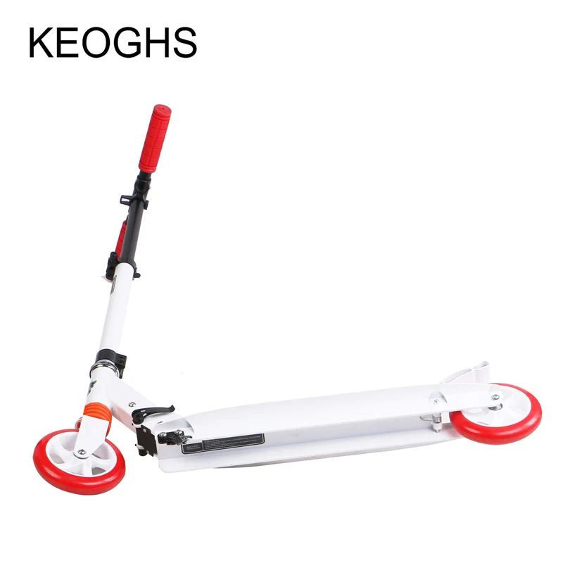 Скутер для взрослых складной из ПУ кожи 2 колеса светящийся Детский спорт на