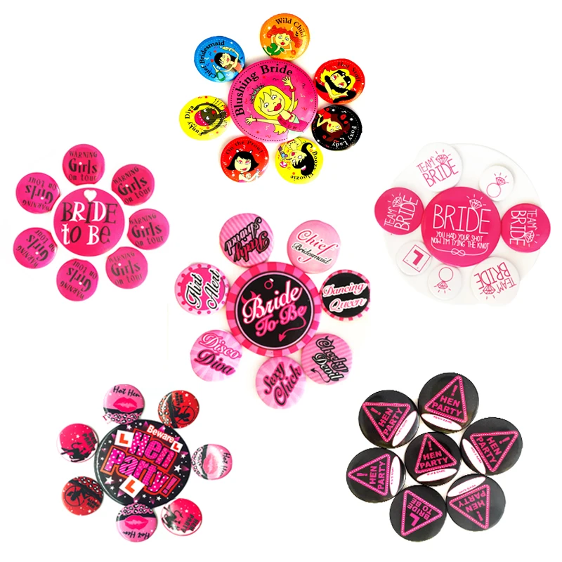 8 шт. розовые Значки для девичьей вечеринки реквизит фото буквы невесты