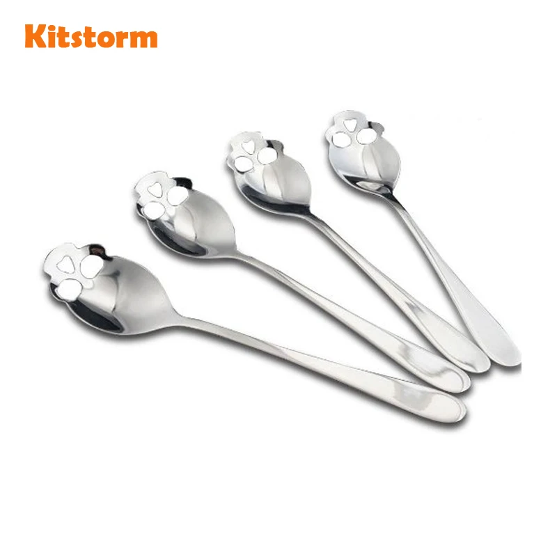 4 шт./лот из нержавеющей стали Череп бар ложки кофейная ложка 6 дюймов в длину|spoon