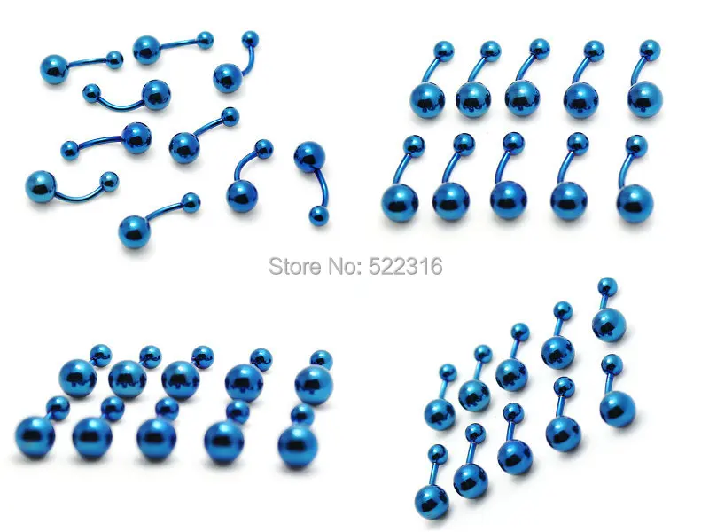 10 шт. серебряные черные синие золотые радужные кольца на живот из нержавеющей