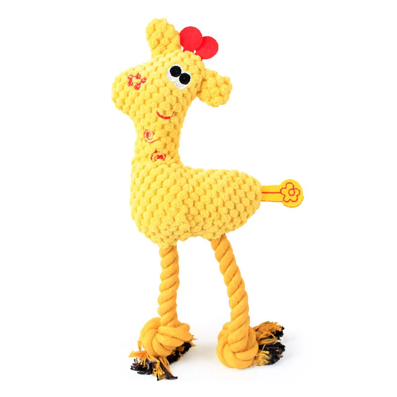 Корн Вельвет pet игрушка животное из хлопковых ниток с плюшевым звучанием