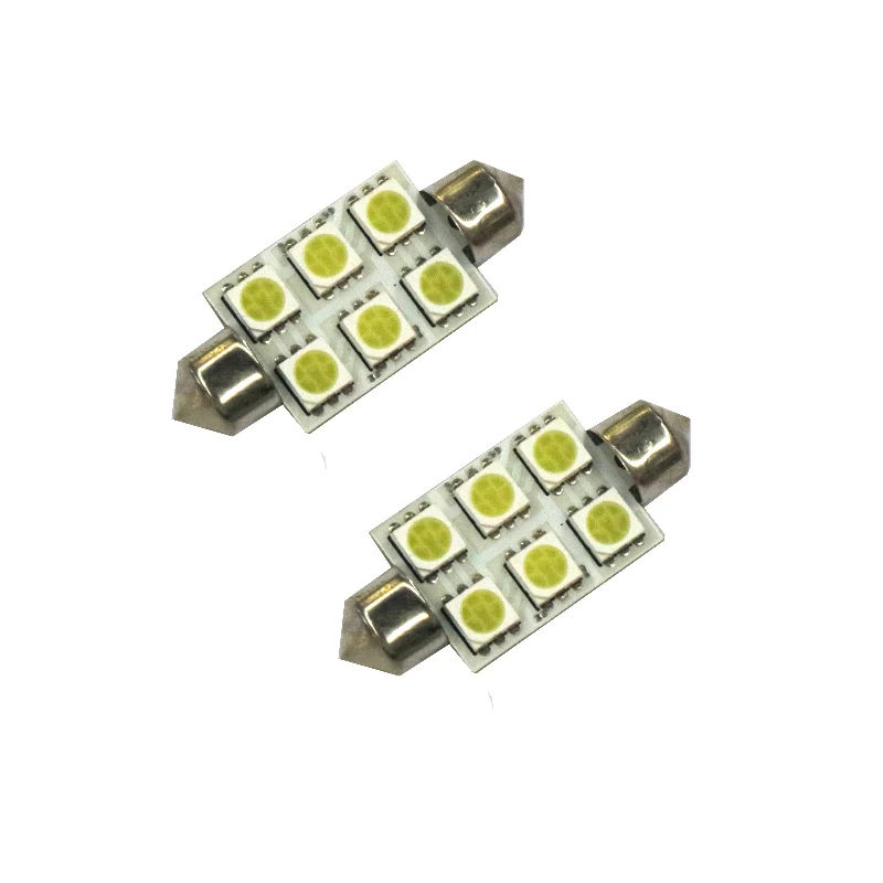 1 шт. Festoon 39mm C5W светодиодный C10W интерьер автомобиля светильник s 5050 6 SMD авто