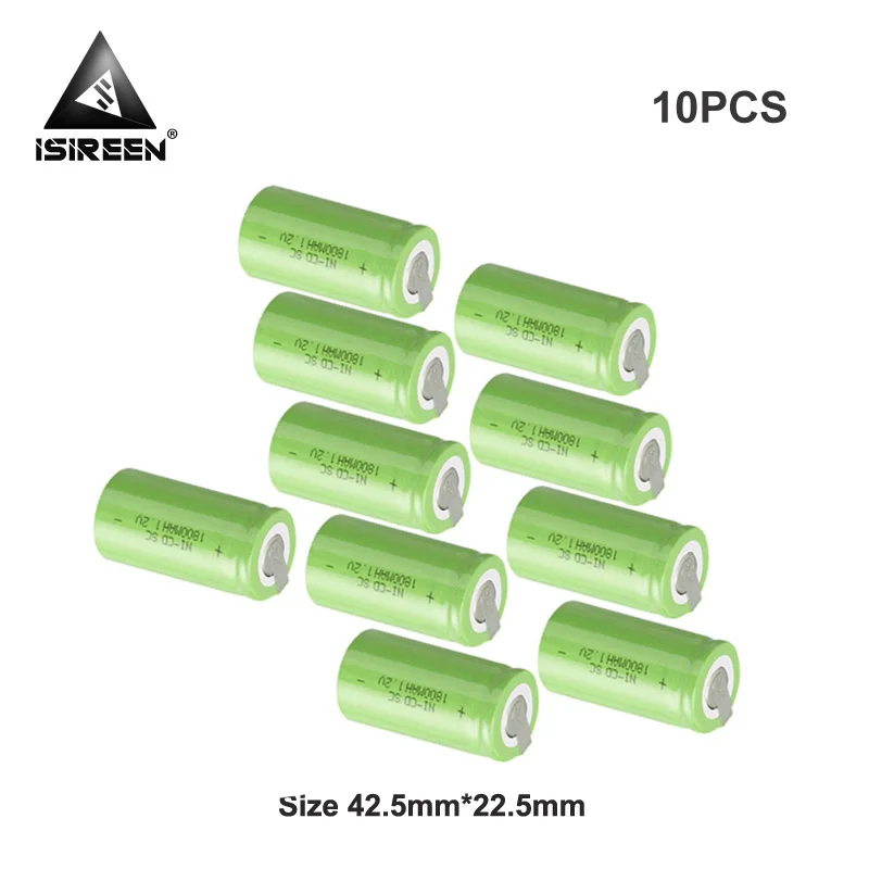 DIY 7 2 V 9 6 12V 18V 14 4 аккумуляторные батареи 1800mAh 1 SC Ni CD аккумуляторы Cell Subc аккумулятор
