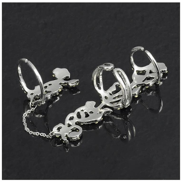 Уникальный дизайн длинное двойное кольцо на фаланг пальца очаровательные